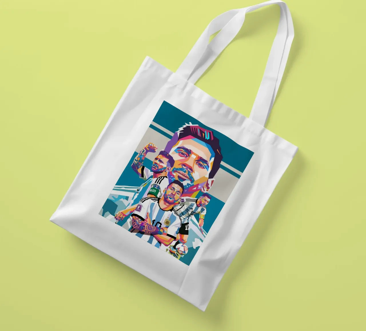 Lionel Messi artwork tote bag by Hantamrata