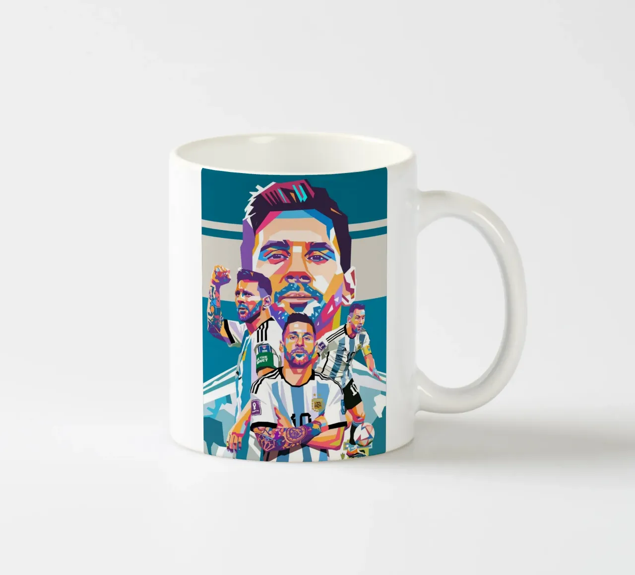 Lionel Messi artwork tazza in ceramica da Hantamrata