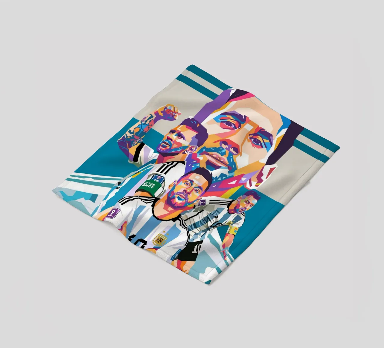 Lionel Messi Kunstwerk Fleecedecke von Hantamrata