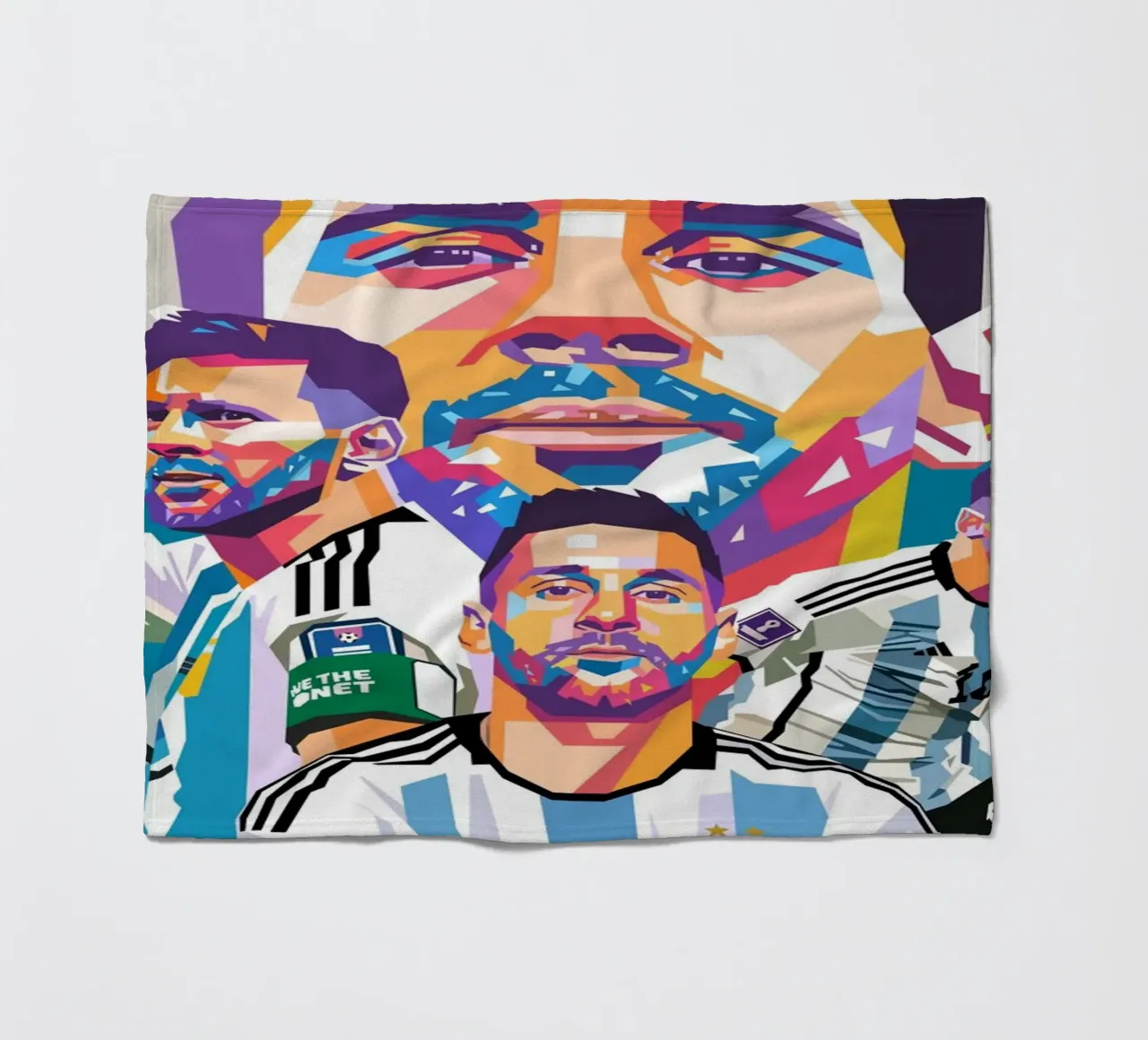 Lionel Messi Kunstwerk Fleecedecke von Hantamrata