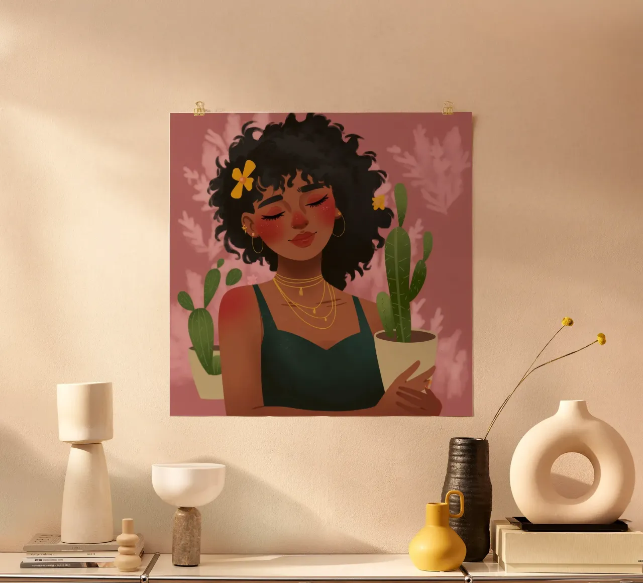 Musa del giardino dei cactus carta hahnemühle da Atelier Tiga