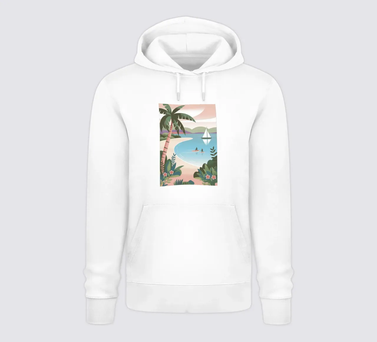 Fuga dalla spiaggia tropicale felpa con cappuccio da Atelier Tiga