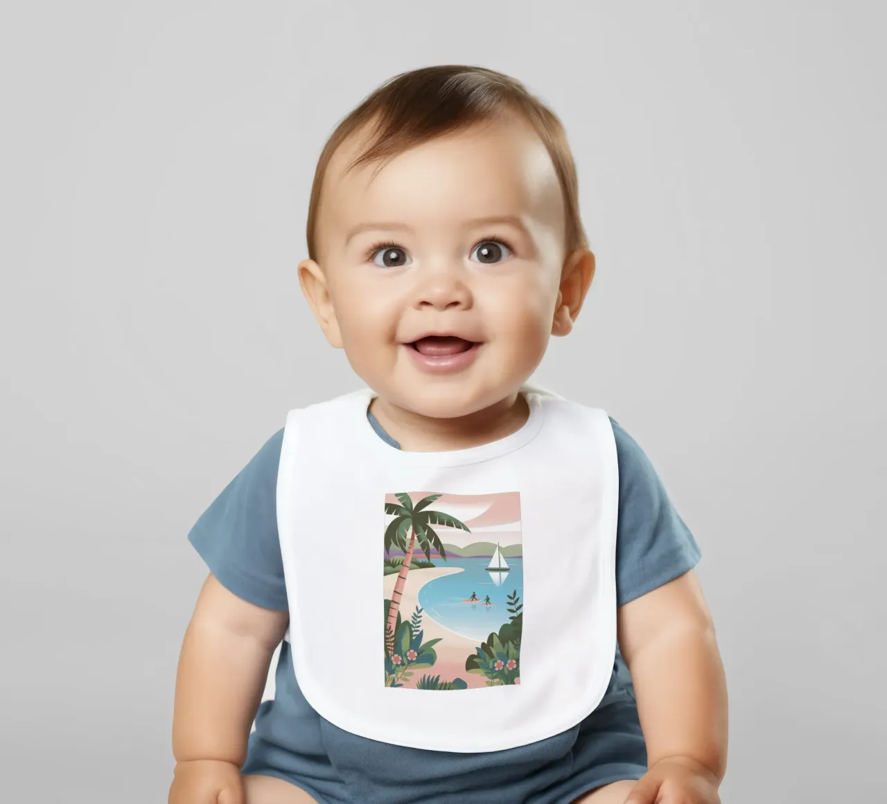 Fuga dalla spiaggia tropicale bavaglino da Atelier Tiga