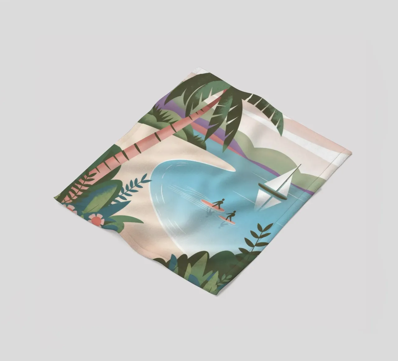 Fuga dalla spiaggia tropicale coperta in pile da Atelier Tiga
