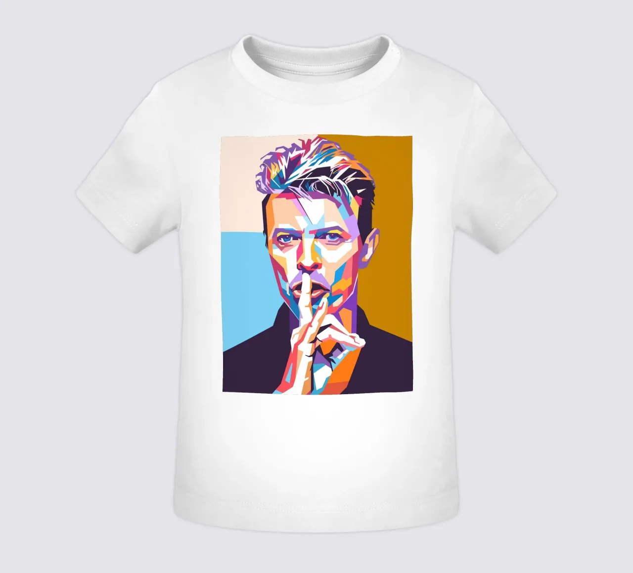 Ritratto pop art di David Bowie maglietta neonato da Hantamrata