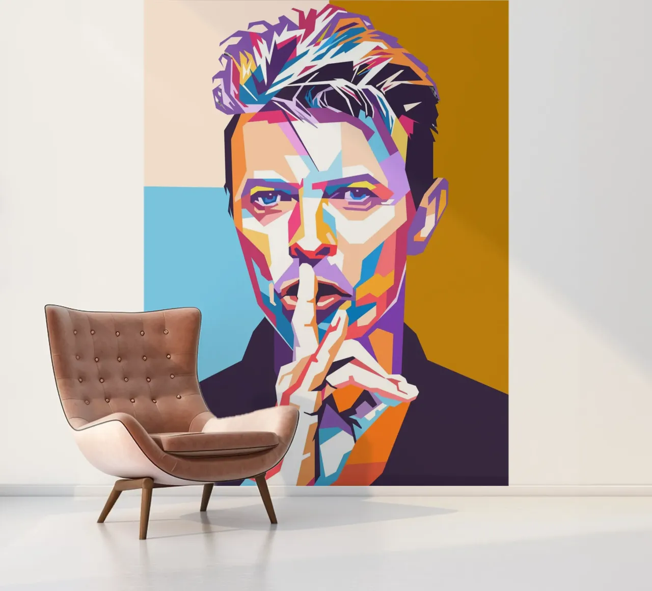 David Bowie pop art portrait photo wallpaper by Hantamrata