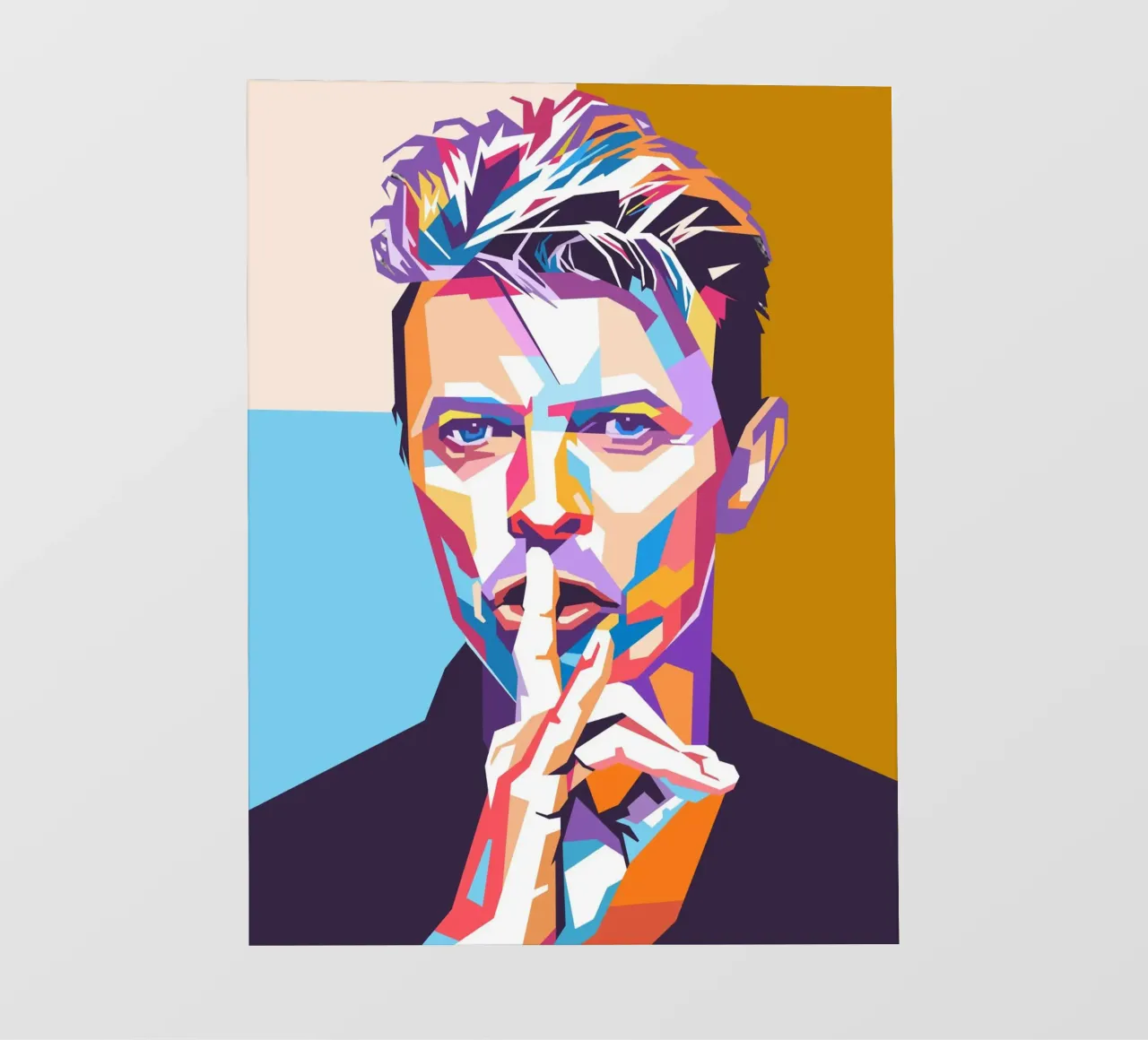 David Bowie pop art portrait photo wallpaper by Hantamrata
