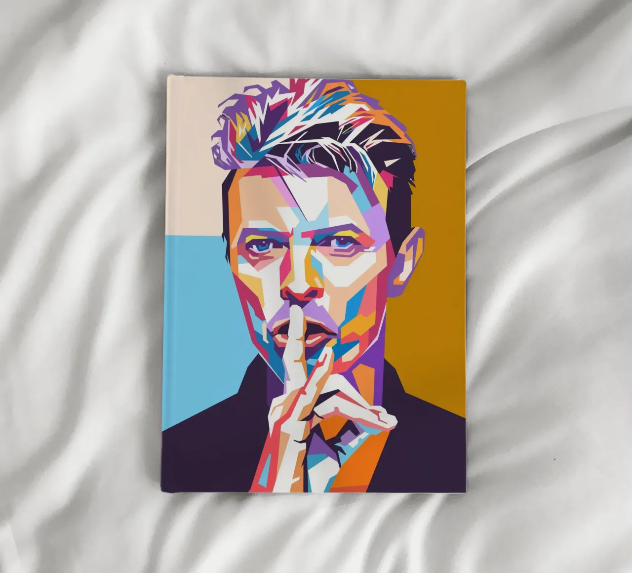 David Bowie pop art portrait notebook by Hantamrata