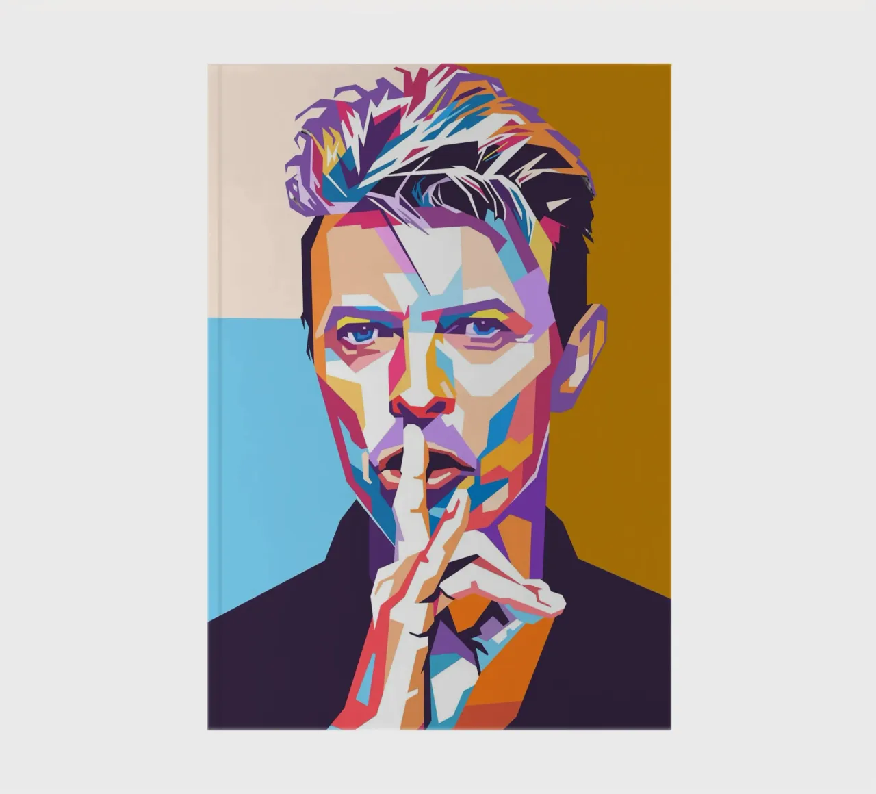 David Bowie pop art portrait notebook by Hantamrata
