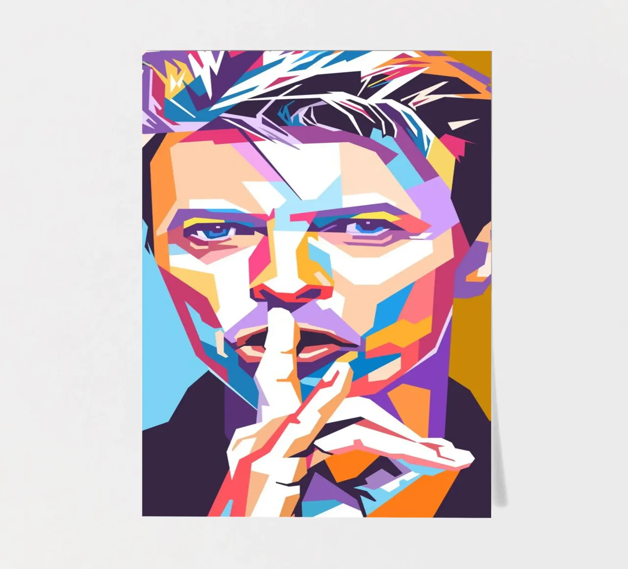 David Bowie pop art portrait sticker sheet by Hantamrata
