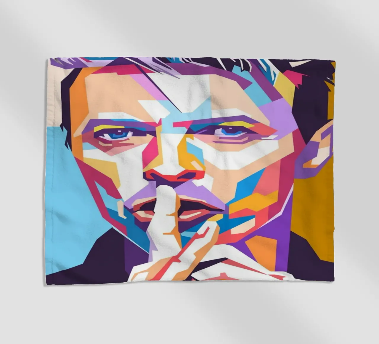 Ritratto pop art di David Bowie telo mare da Hantamrata