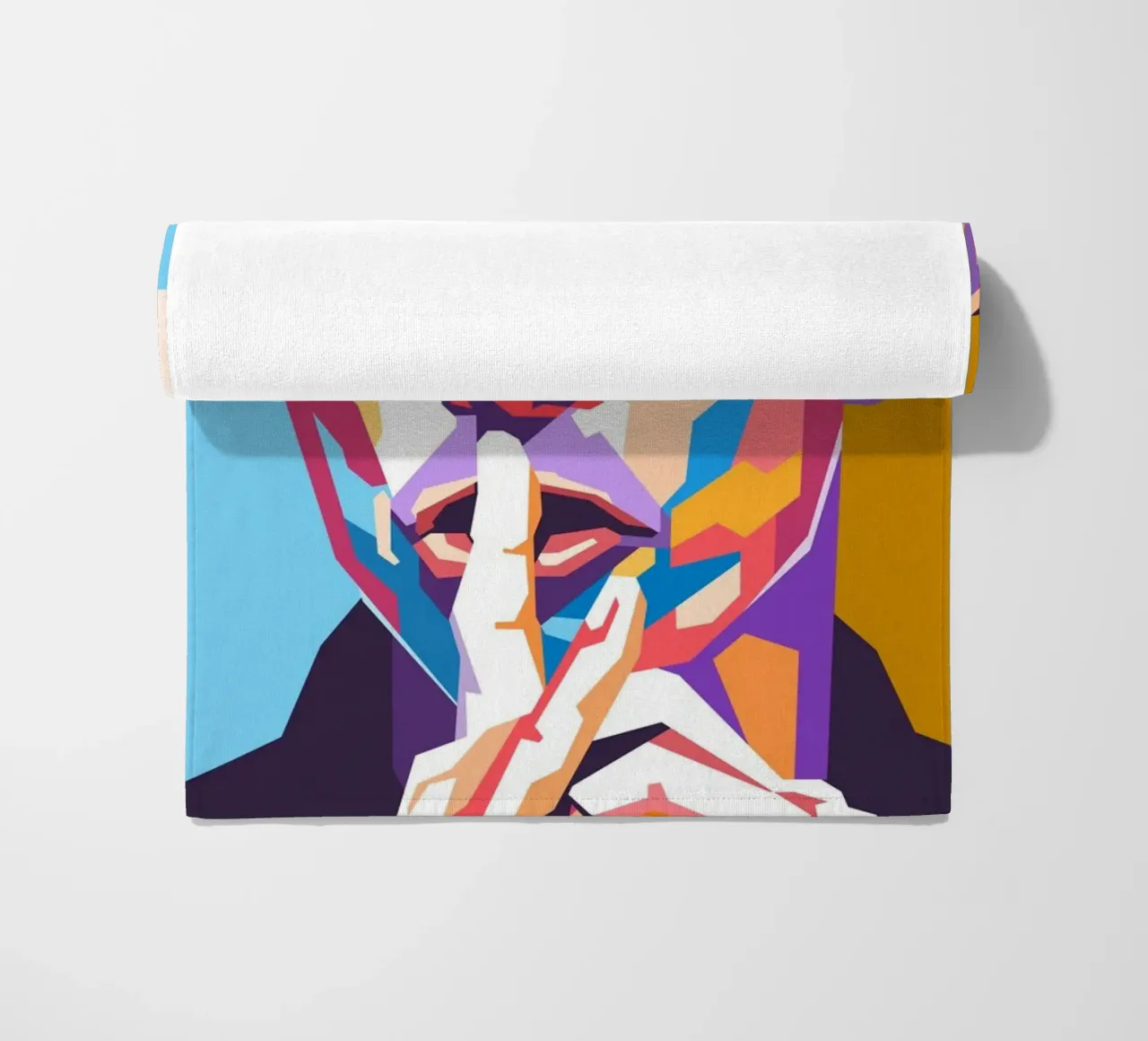 Ritratto pop art di David Bowie telo mare da Hantamrata