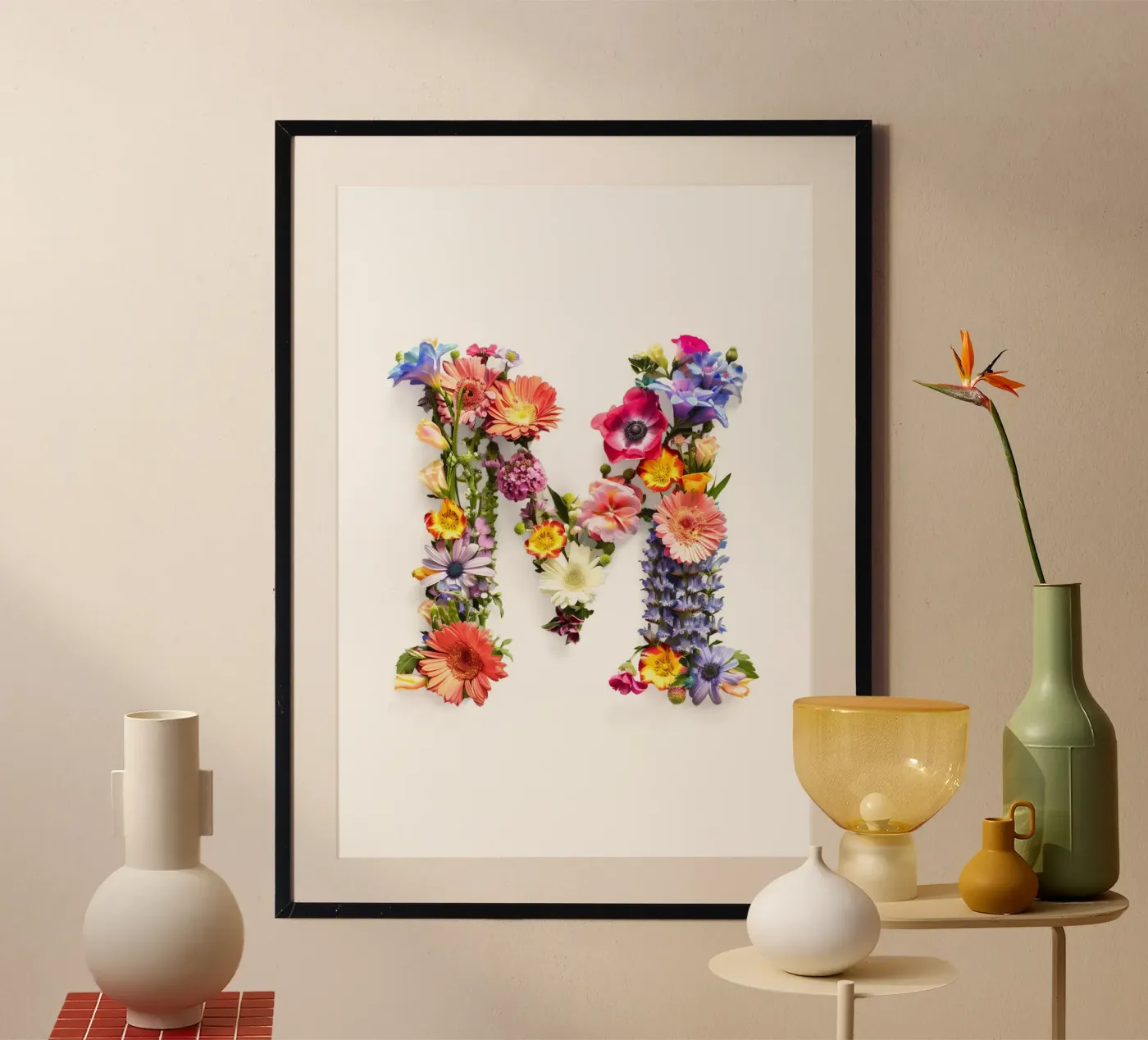 Fiore lettera M poster da My Tiny Home