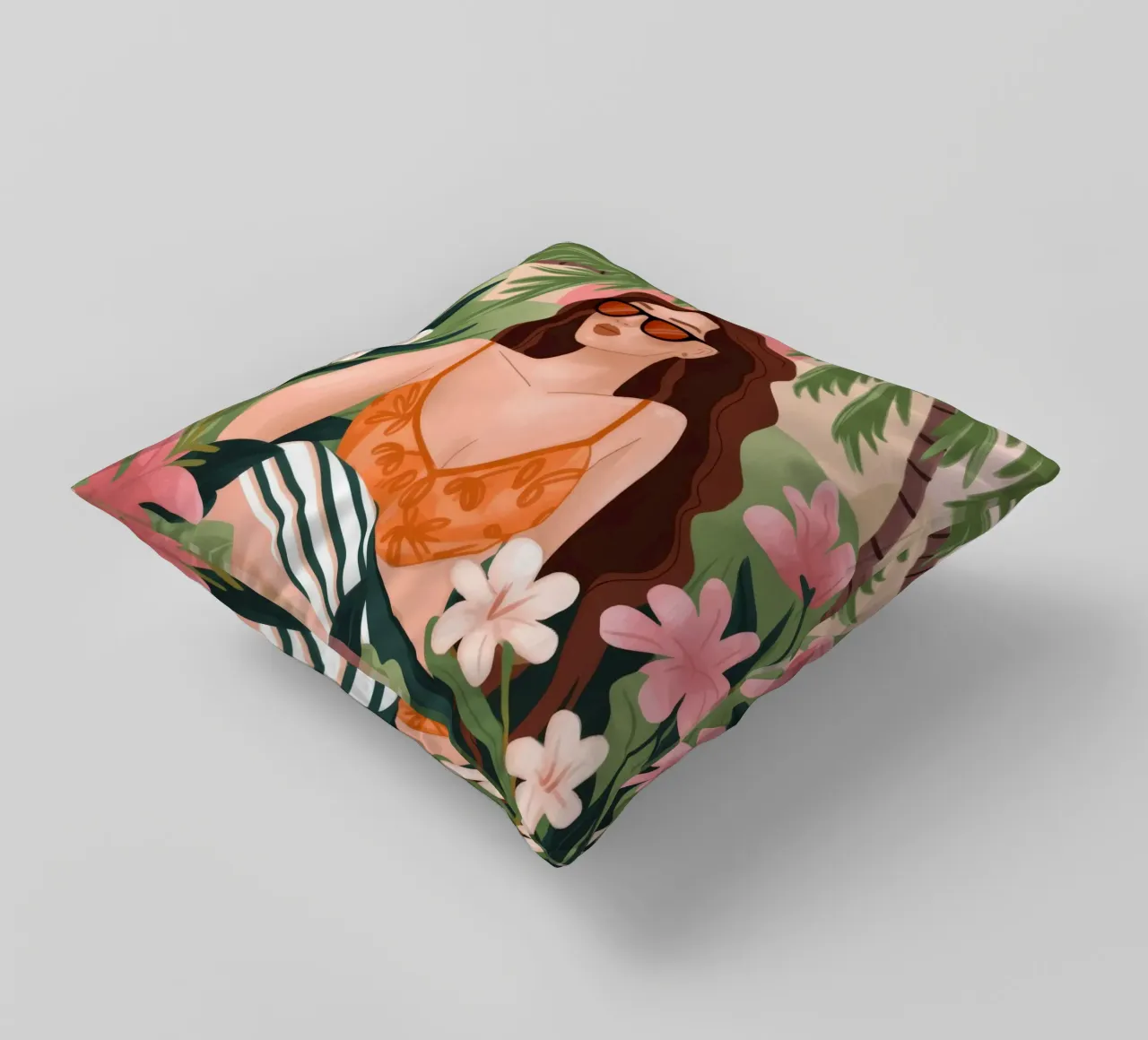 Ritiro sull'isola in fiore cuscino da Atelier Tiga
