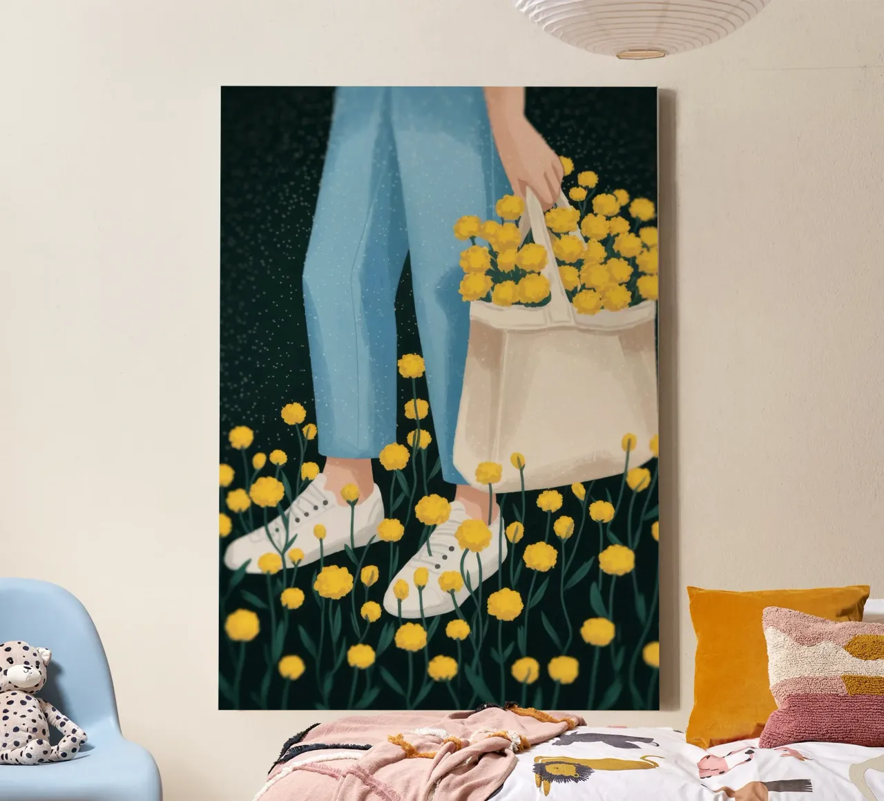 Blossoming Walkway Elegance canvas met Baklijst van Atelier Tiga