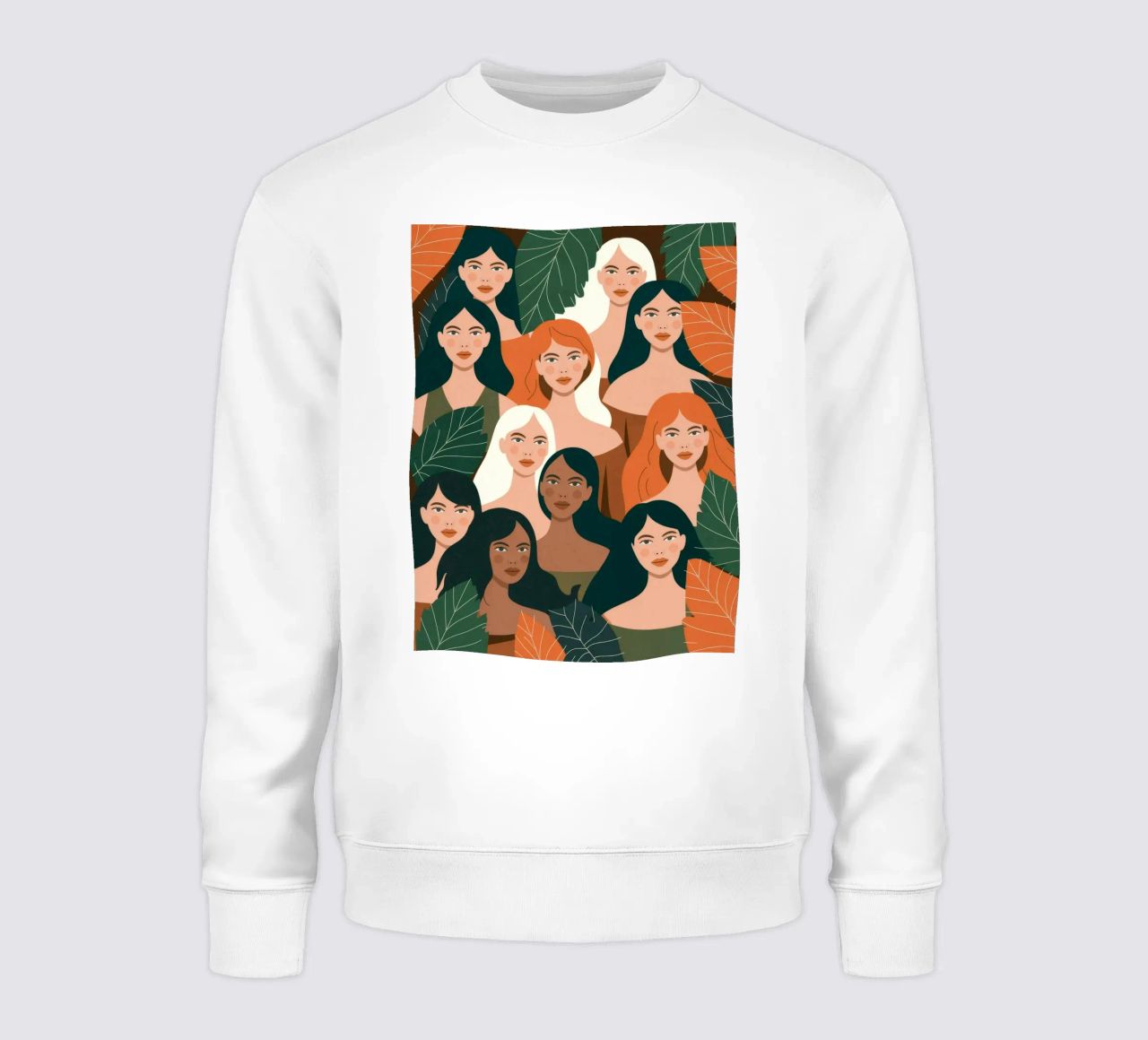 Susurros verdes abstractos sudadera de Atelier Tiga
