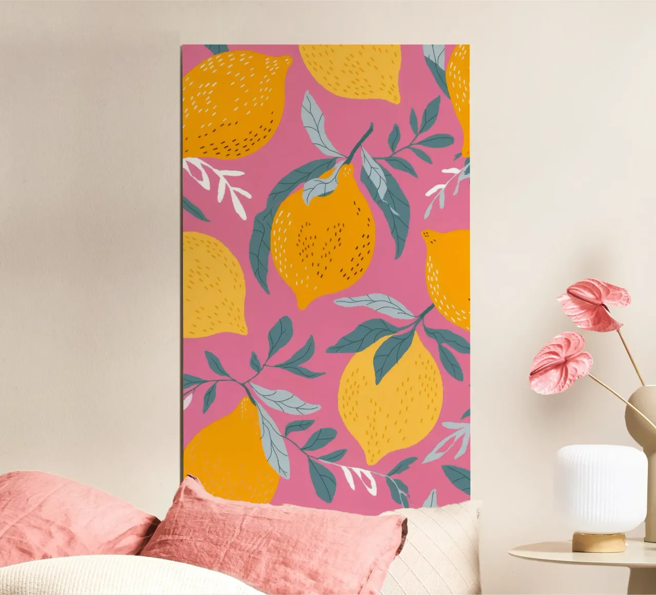 Citrusvruchten Symfonie poster met kunststof frame van Atelier Tiga