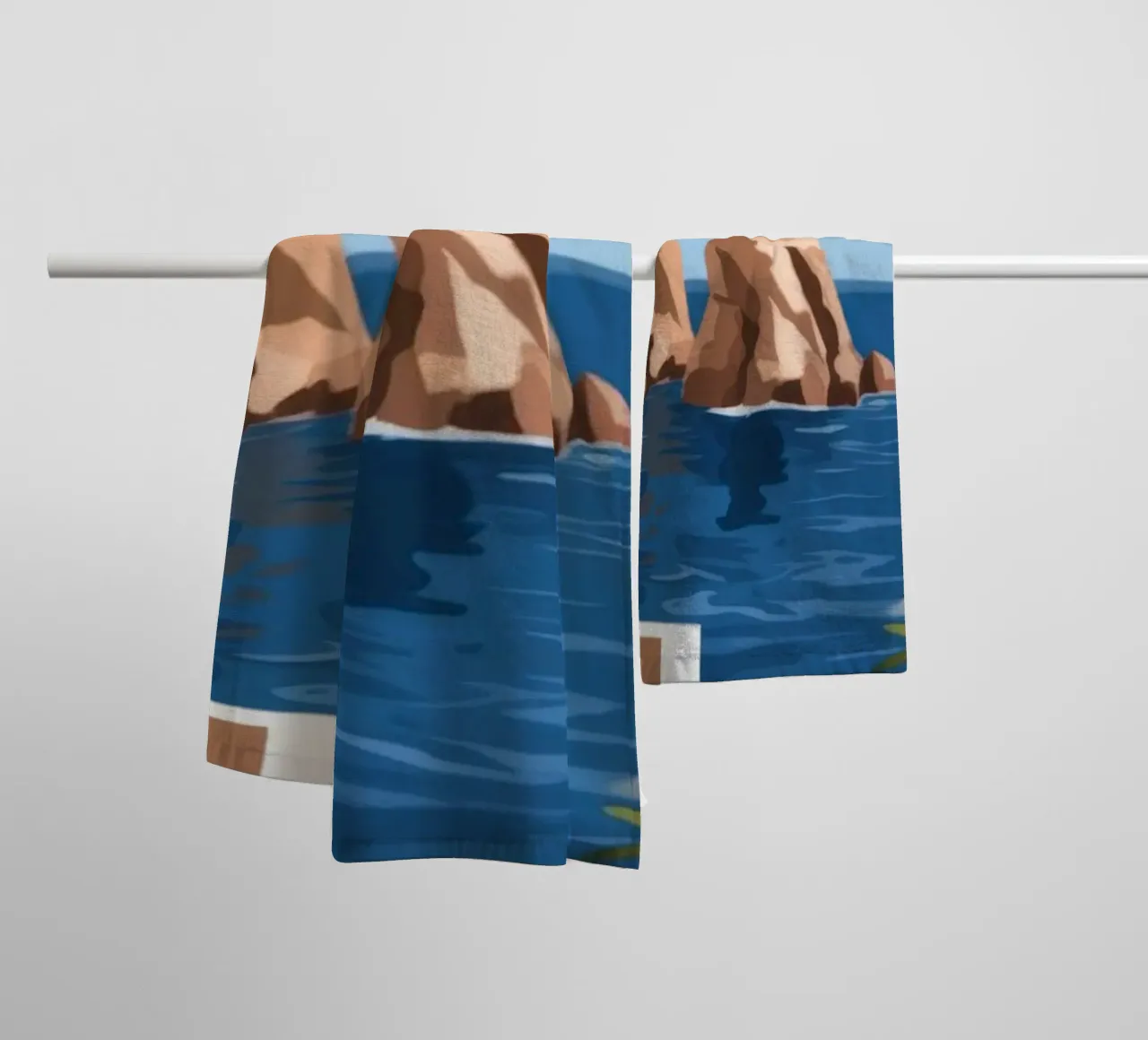 Coastal Serenity Path towel by Atelier Tiga