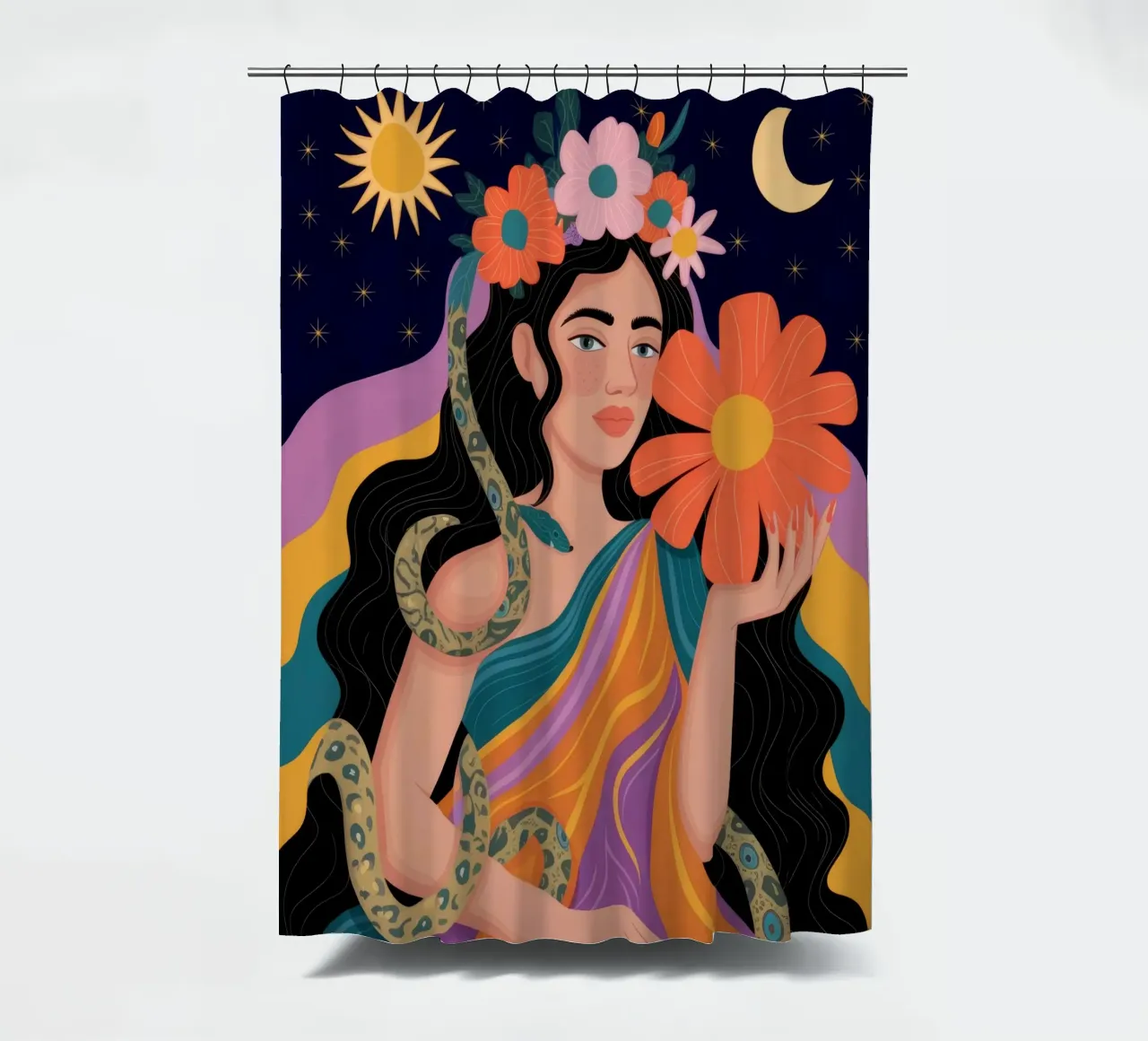 Mystical Celestial Enchantment shower curtain by Atelier Tiga