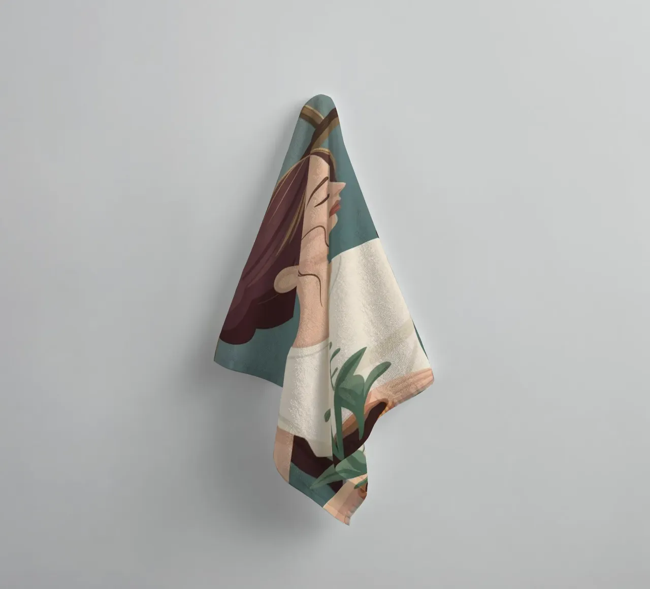Sonnenbeschienener Garten Reverie Handtuch von Atelier Tiga