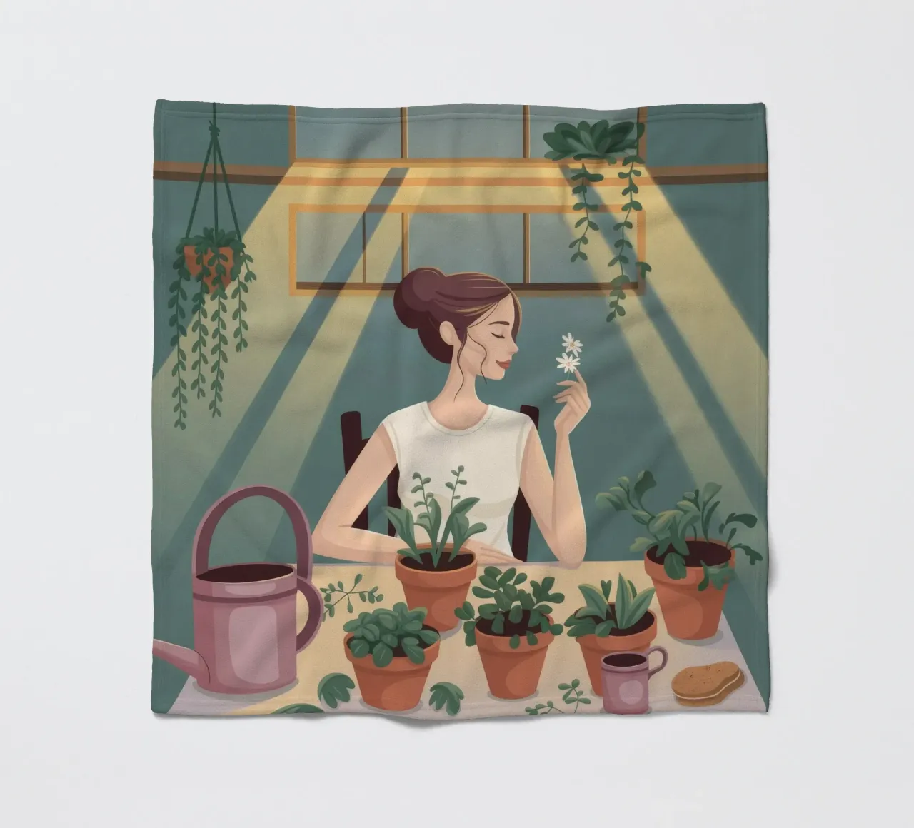 Riverenza da giardino illuminato dal sole coperta in pile da Atelier Tiga