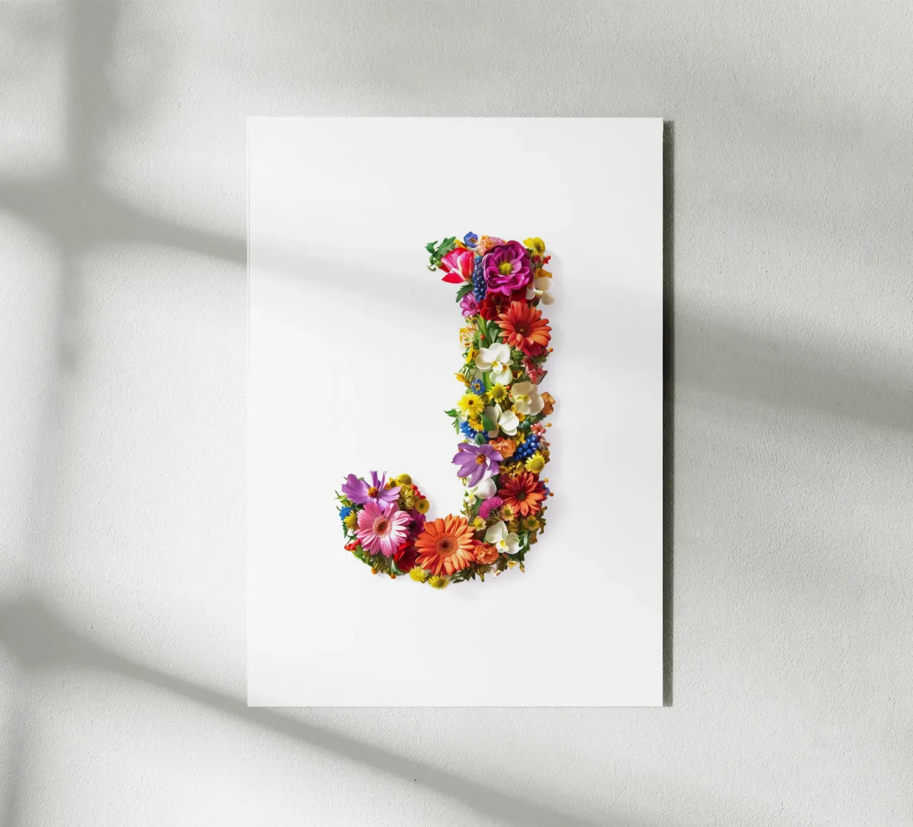 Flower letter J forex plate by My Tiny Home