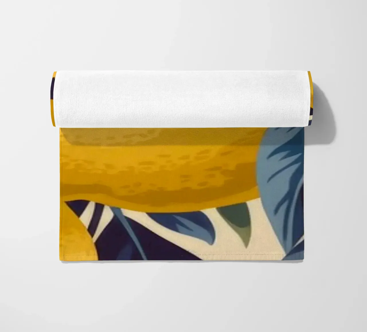 Golden Lemon Harmony beach towel by Atelier Tiga