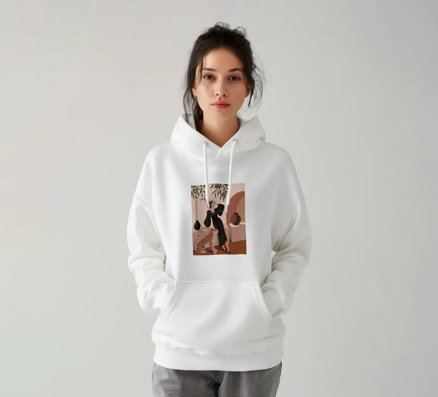Luipaard Genade Symfonie hoodie van Atelier Tiga