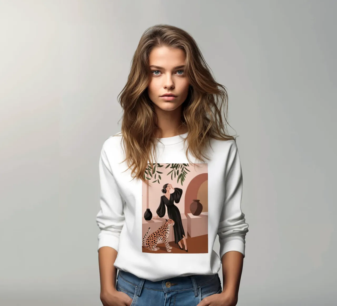 Sinfonia Leopard Grace felpa da Atelier Tiga