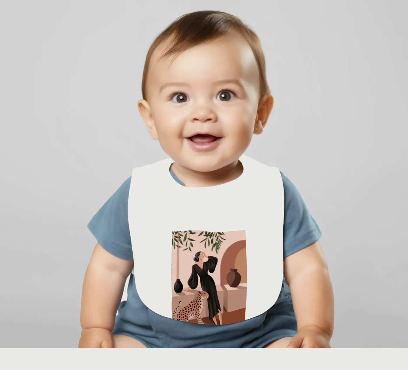 Leopard Grace Symphony Babylätzchen von Atelier Tiga