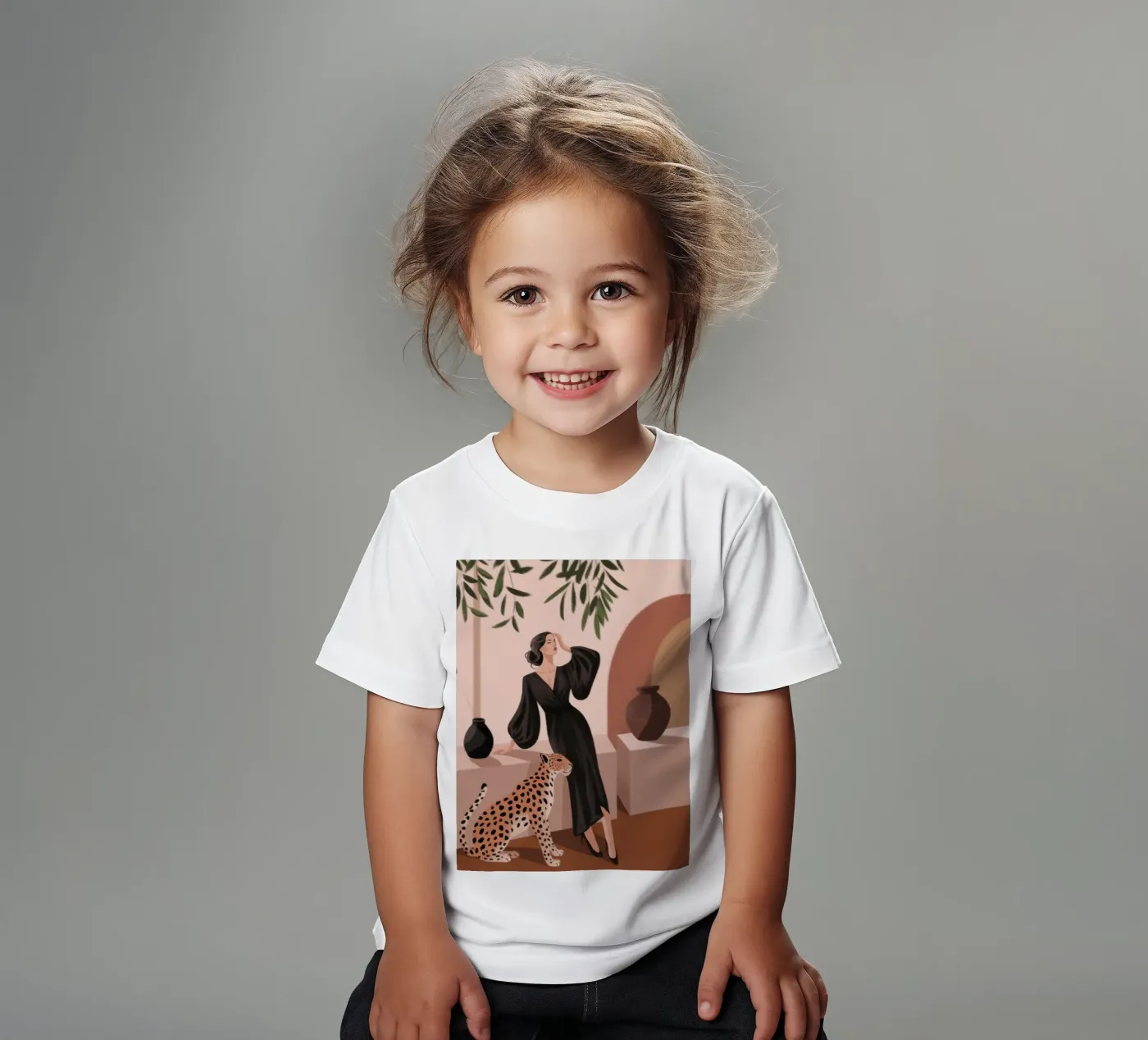 Luipaard Genade Symfonie kinder t-shirt van Atelier Tiga