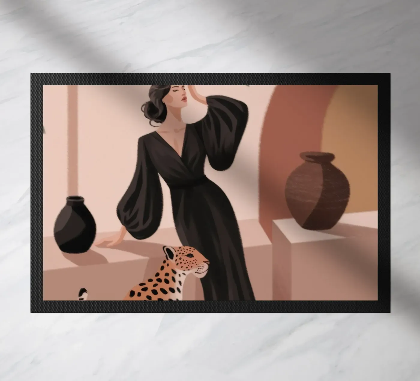 Leopard Grace Symphony paillasson de Atelier Tiga