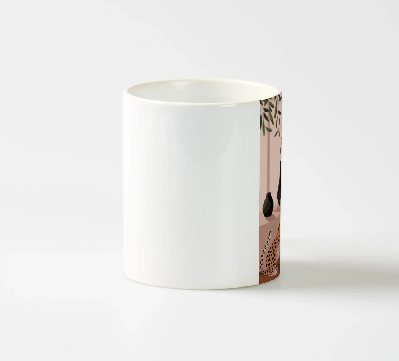 Leopard Grace Symphony ceramic mug by Atelier Tiga