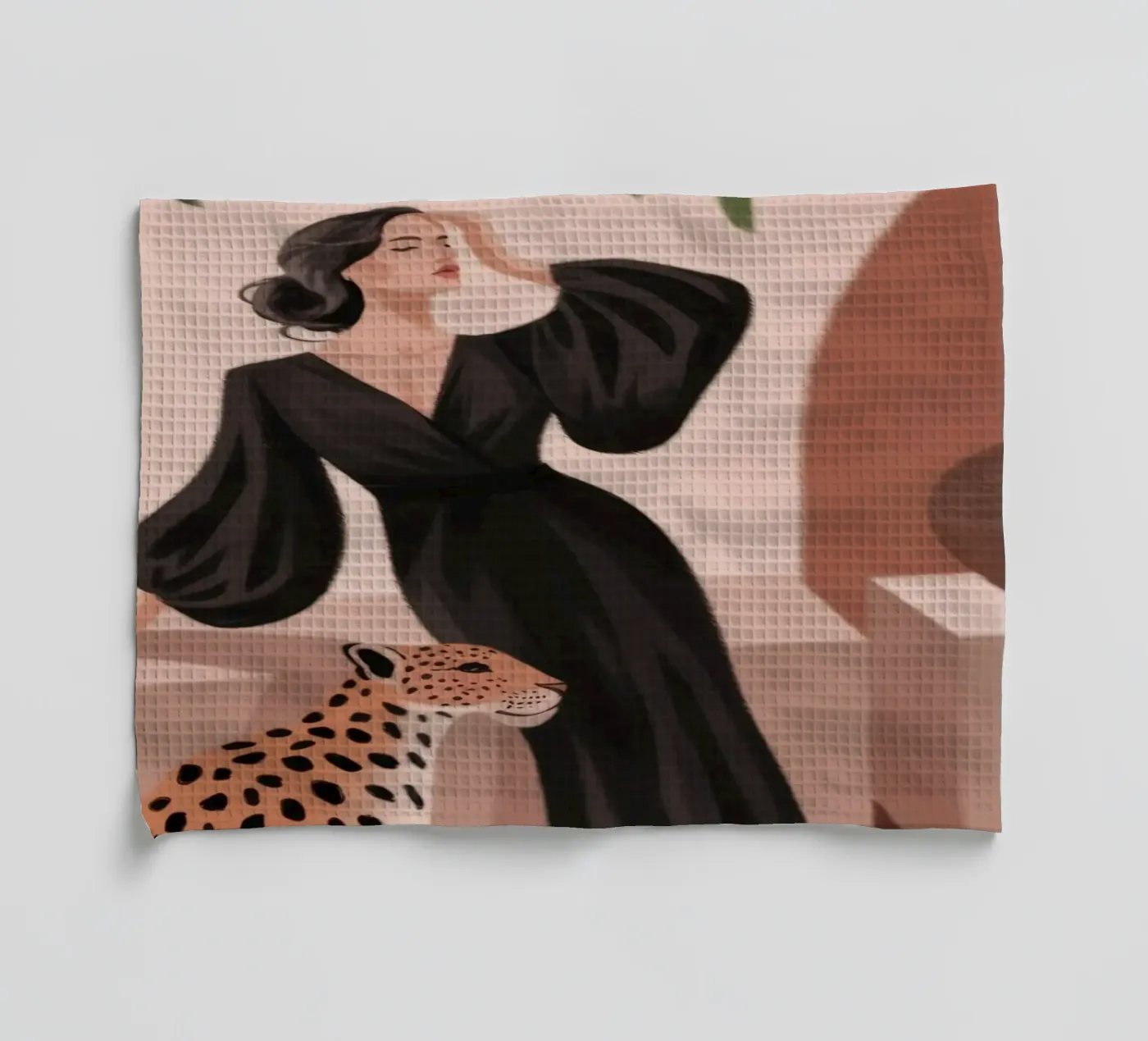 Leopard Grace Symphony Geschirrtuch von Atelier Tiga