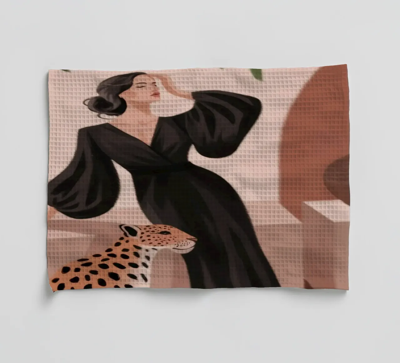 Leopard Grace Symphony Geschirrtuch von Atelier Tiga