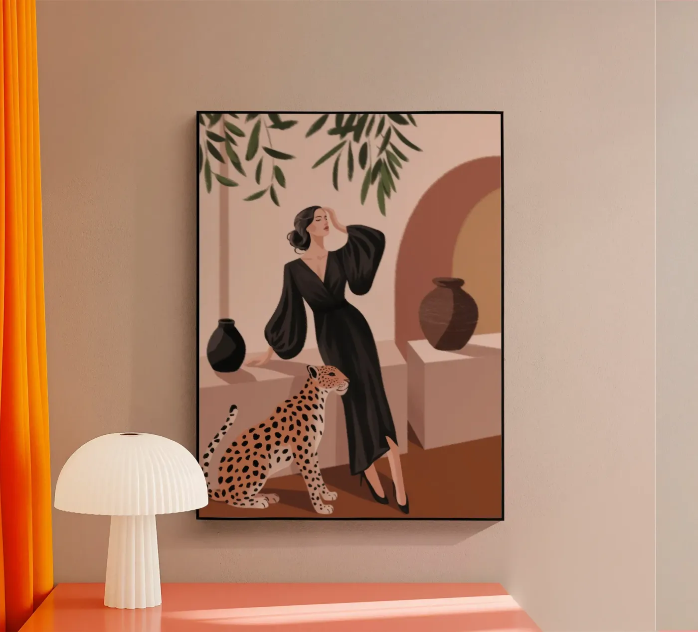 Leopard Grace Symphony acrylic glass by Atelier Tiga