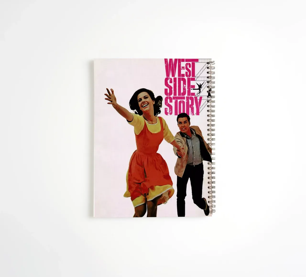 ‘West Side Story’ Retro Movie Poster spiral notebook by Gallery Print and Art Limited