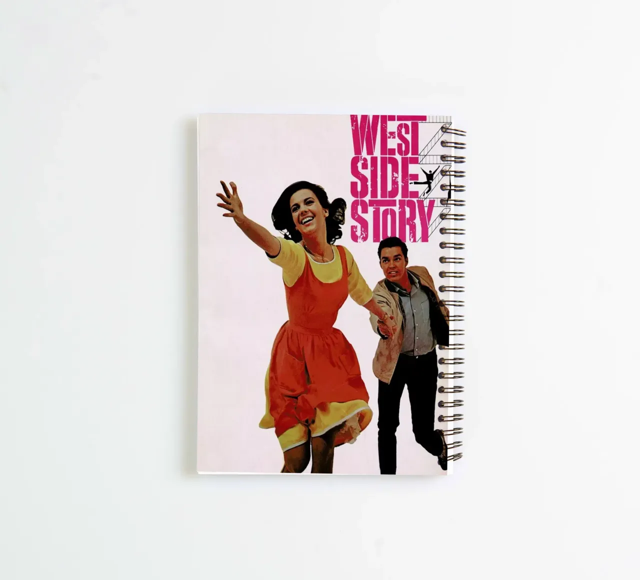 ‘West Side Story’ Retro Movie Poster spiral notebook by Gallery Print and Art Limited