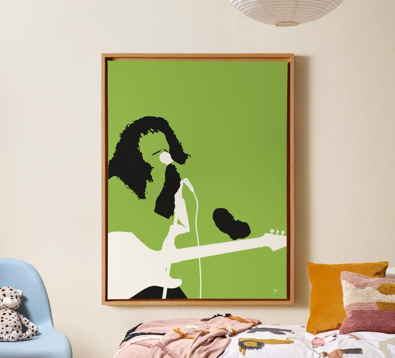 No166 Rick James tela con Cornice a cassetta da Iconic Rockstars