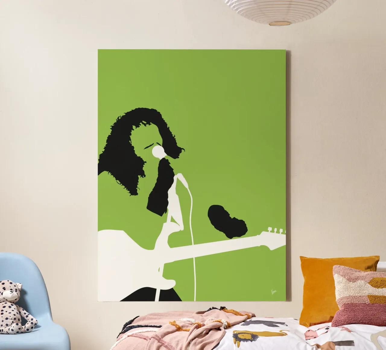 No166 Rick James tela con Cornice a cassetta da Iconic Rockstars
