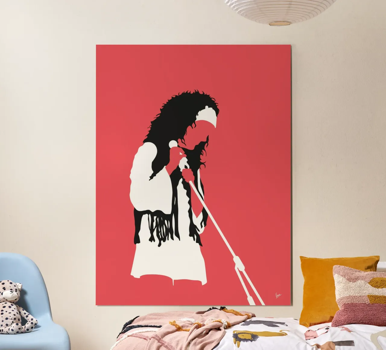 No172 Jefferson Airplane poster con telaio in legno da Iconic Rockstars