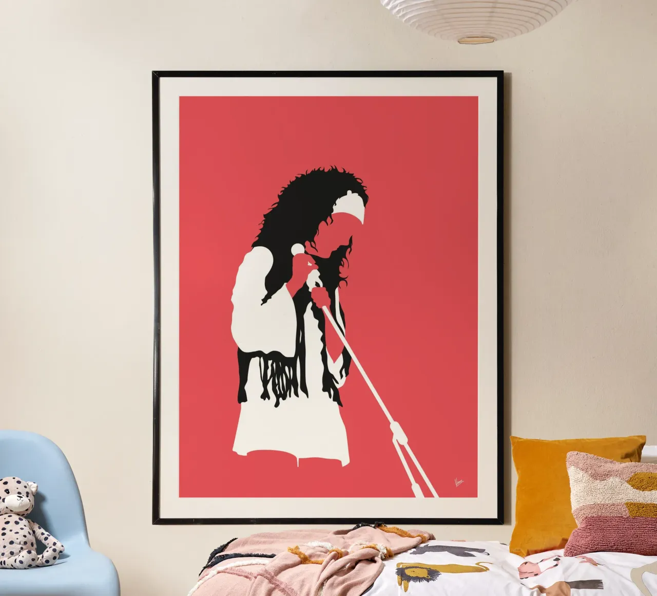 No172 Jefferson Airplane poster con telaio in legno da Iconic Rockstars
