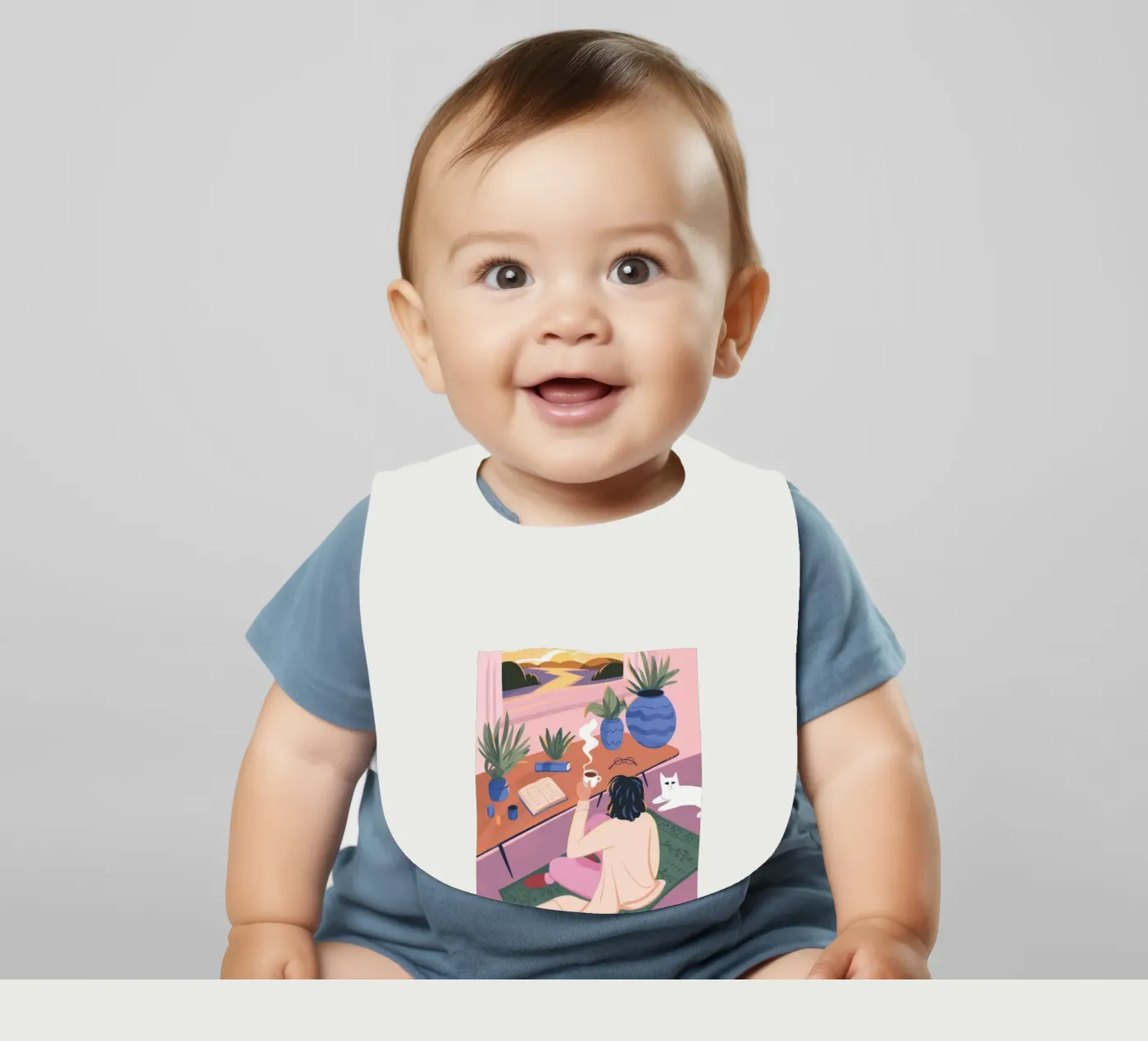 Creative Solitude baby bib by Atelier Tiga