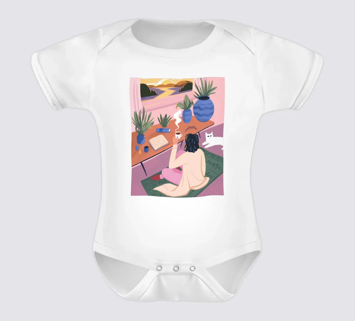 Creative Solitude Kurzarm Babybody von Atelier Tiga