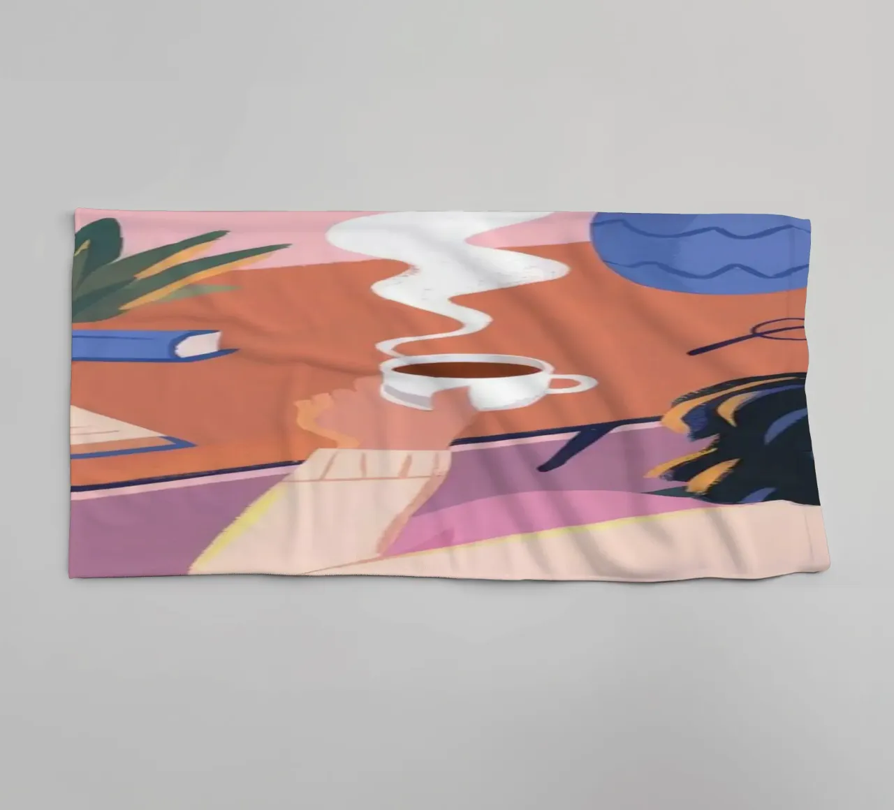 Creatieve eenzaamheid badhanddoek van Atelier Tiga