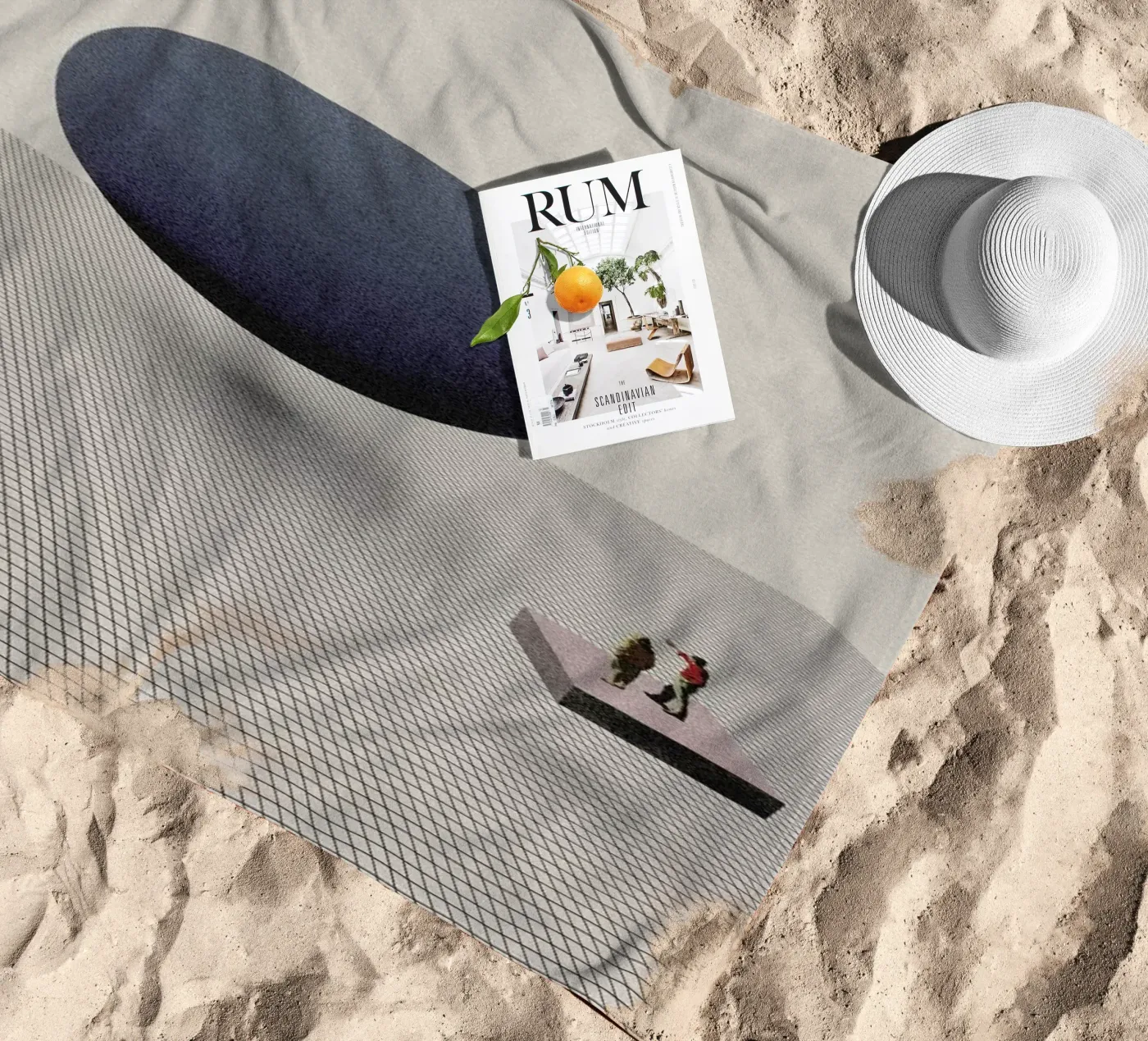 Let's Start From Scratch beach towel by Maarten Léon