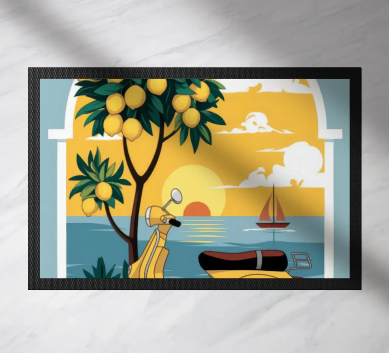 Mediterranean Escape doormat by Atelier Tiga