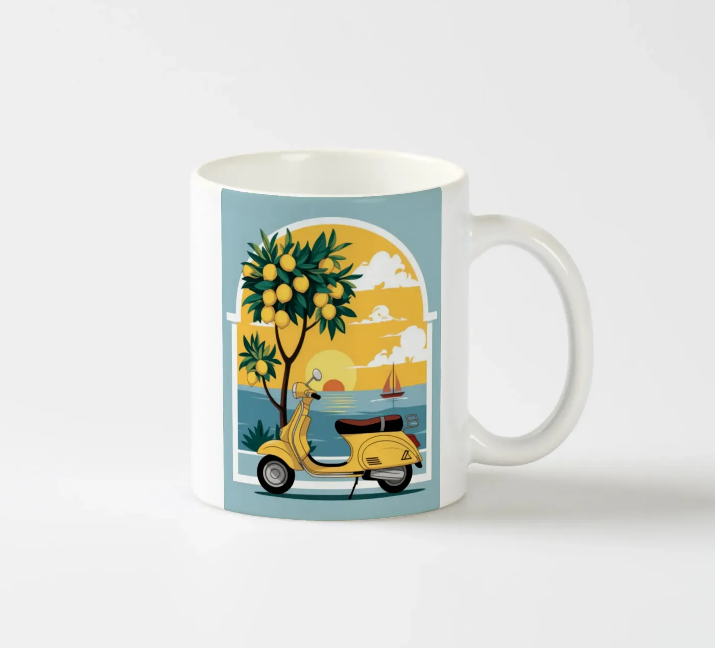 Mediterranean Escape ceramic mug by Atelier Tiga