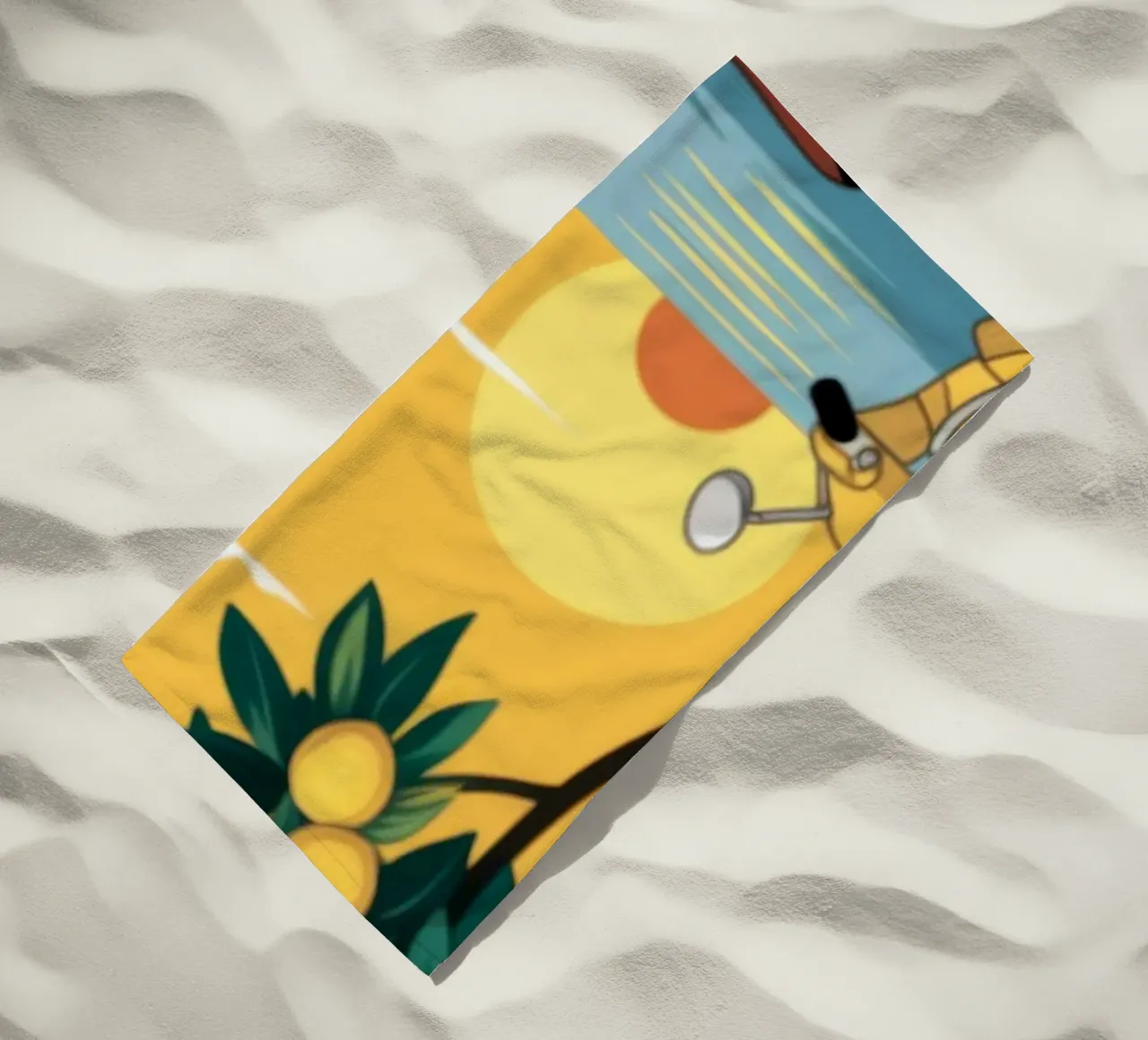 Fuga nel Mediterraneo telo mare da Atelier Tiga