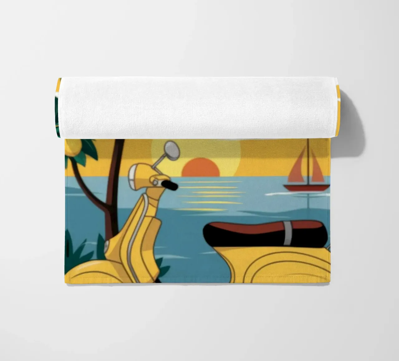 Fuga nel Mediterraneo telo mare da Atelier Tiga